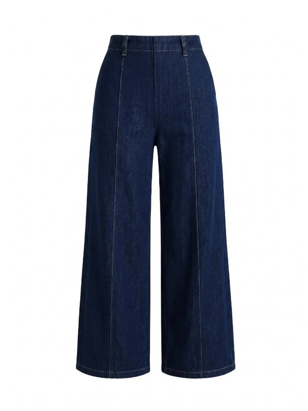Dark Wash Elegant Women's High Waist Wide Leg Jeans